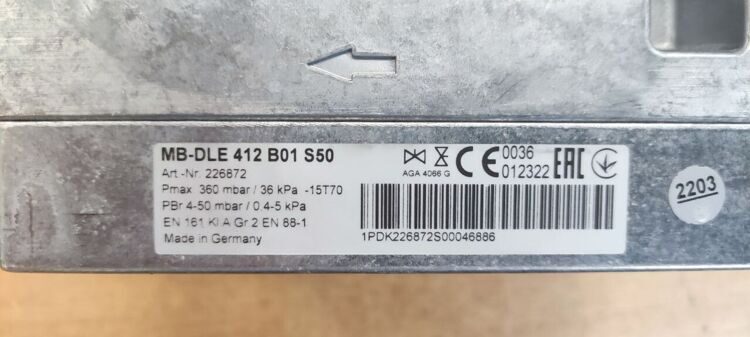 Газовый мультиблок Dungs MB-DLE 412 B01 S50